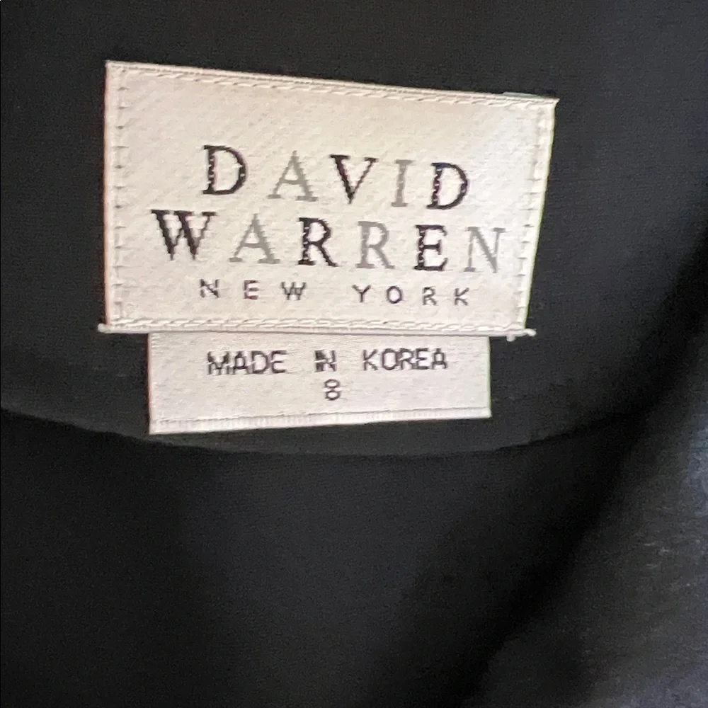 David Warren Luxe In The City Black Tuxedo Button Front Midi Coat Dress 90’s